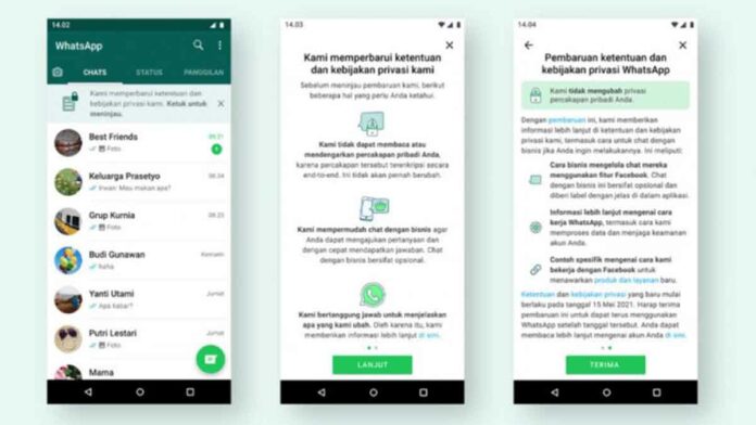 wa kebijakan privasi